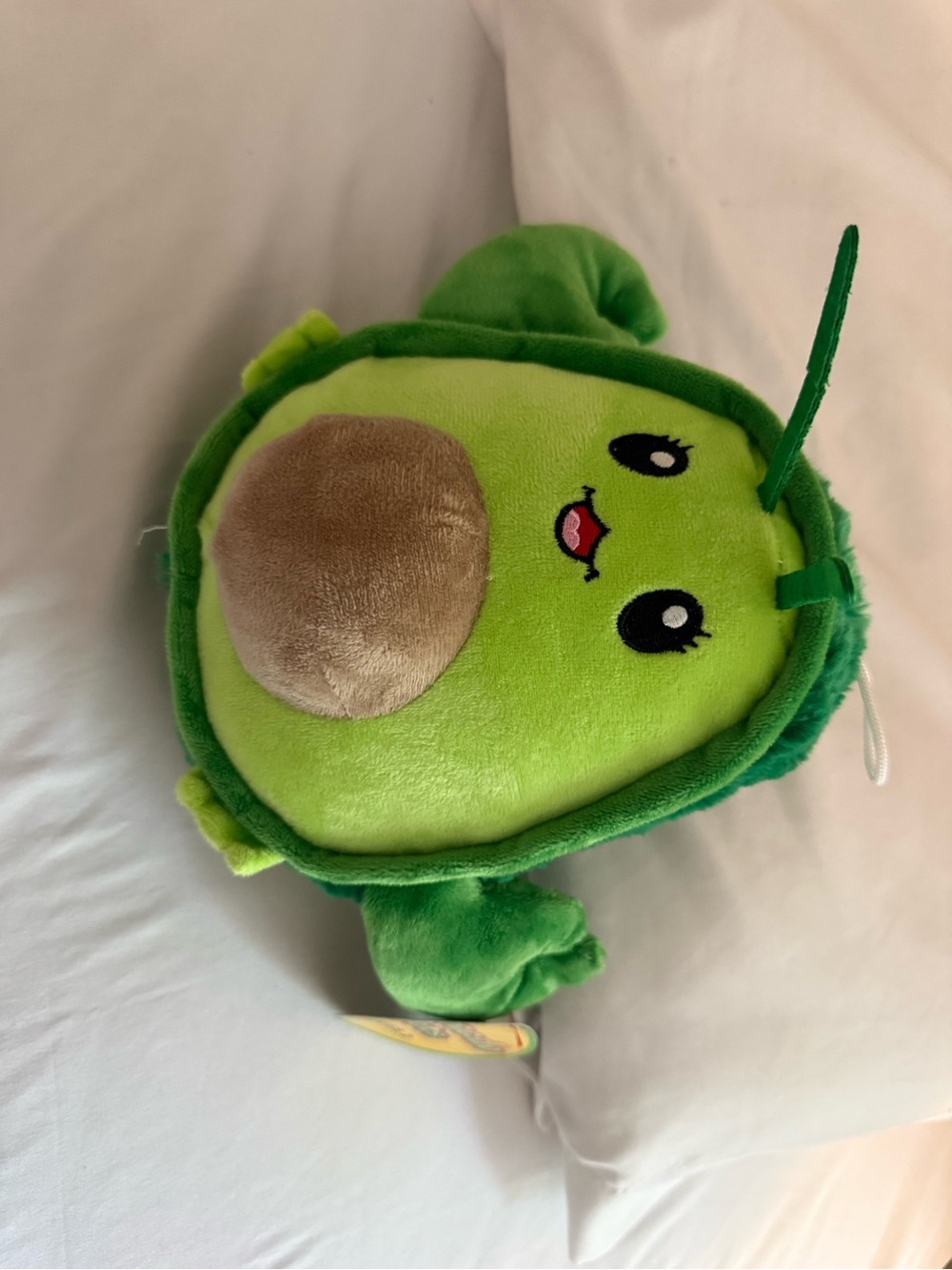 avocado Plush Avocado Toy in Bright Green and Brown